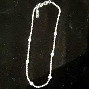 Beaded choker necklace with 6 bobbles..Italy tag